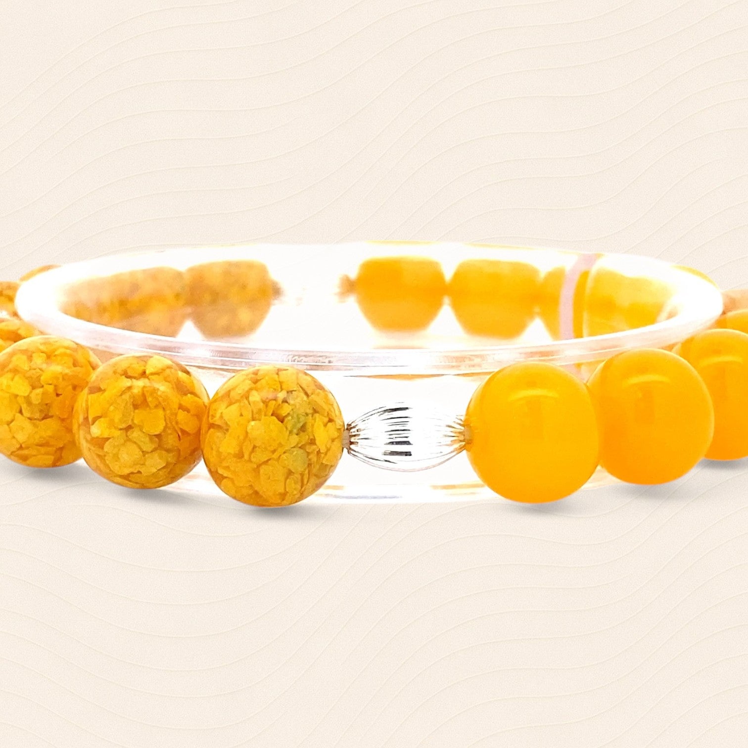 黃珠沙黃瑪瑙天然水晶手鍊