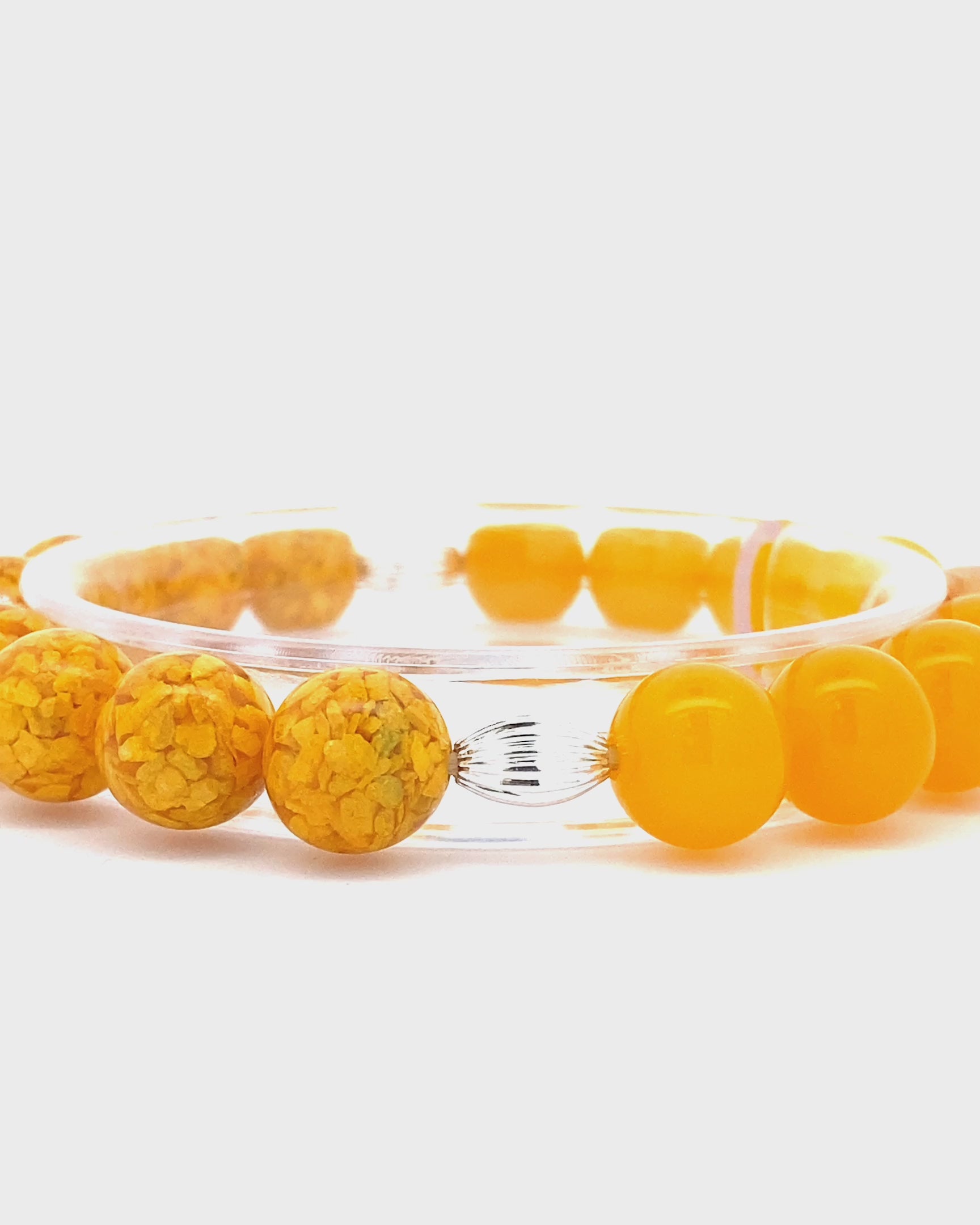 黃珠沙黃瑪瑙天然水晶手鍊