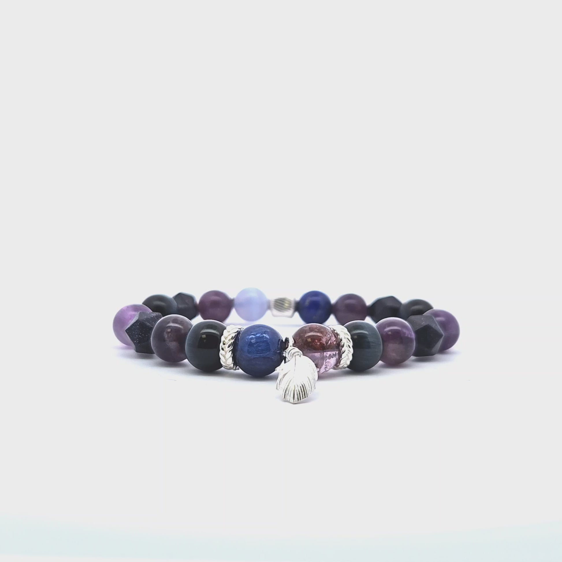 帝王青青金巴西紫-天然水晶手鍊