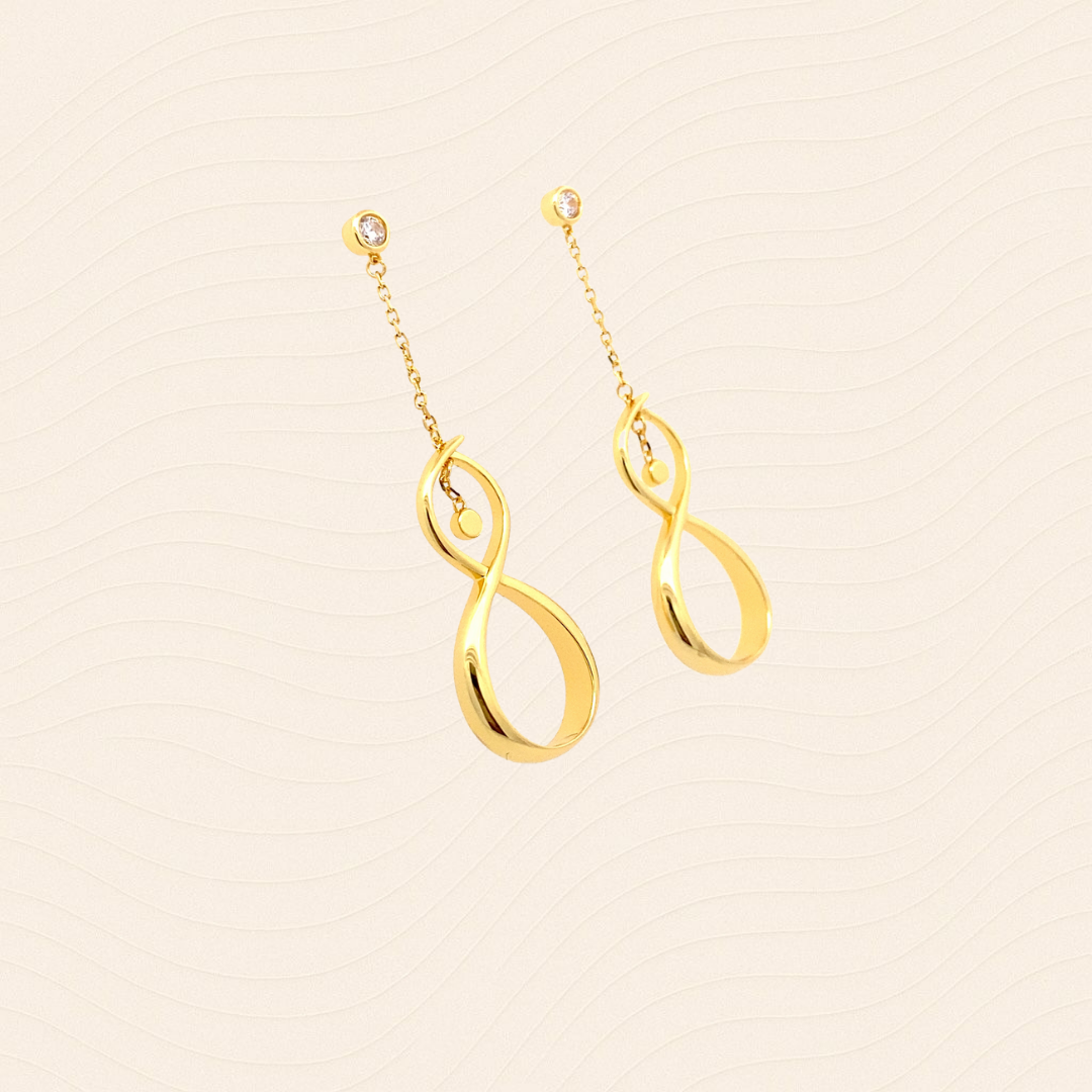 Wind Blessing · Infinity Drop Earrings
