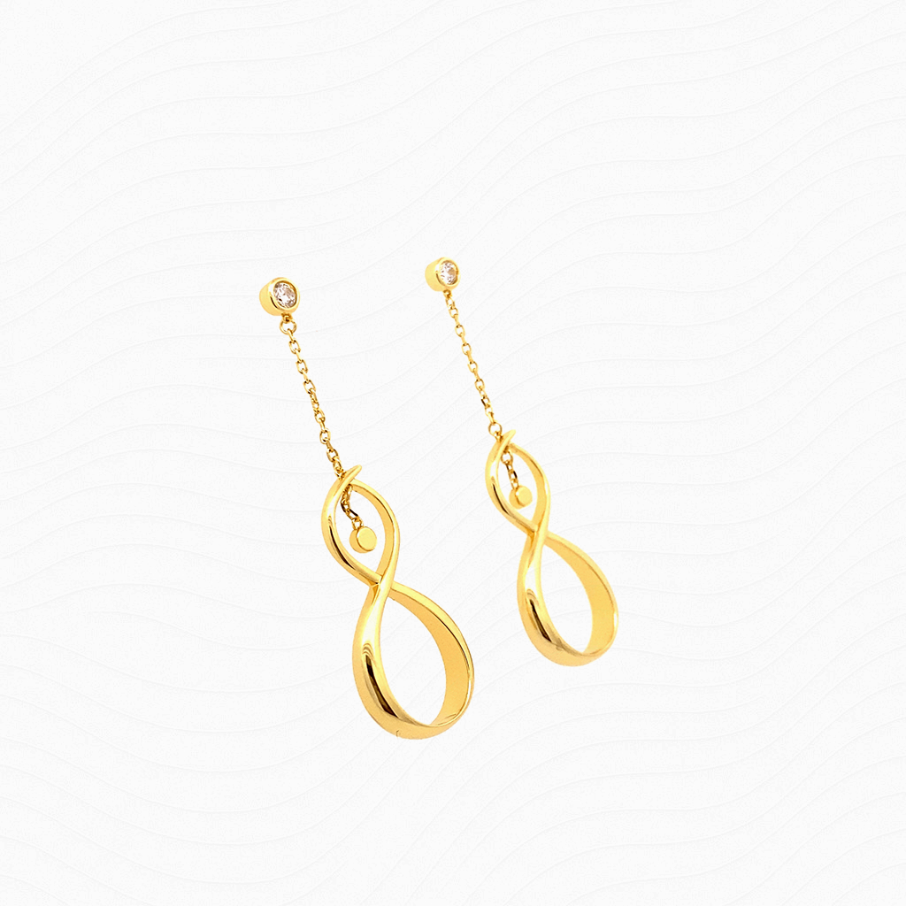 Wind Blessing · Infinity Drop Earrings