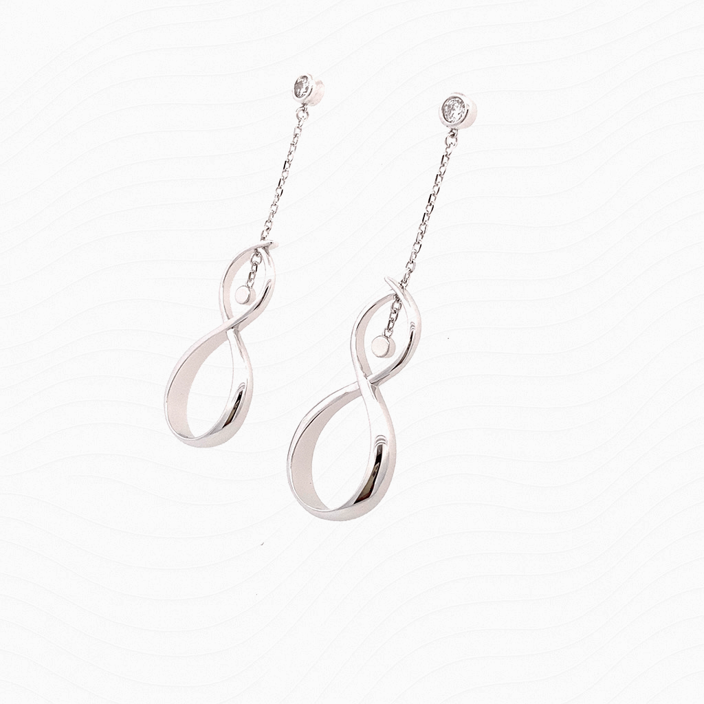 Wind Blessing · Infinity Drop Earrings